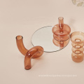 Multipurpose Wavy glass candle Holder Candlestick